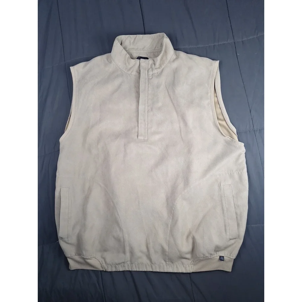 Zero Restriction Vest Mens XXL Tan Sleeveless Lightweight Golf Pockets Hiking